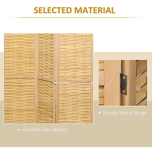 3 Panel 5.5' Tall Bamboo Folding Room Divider Y237366