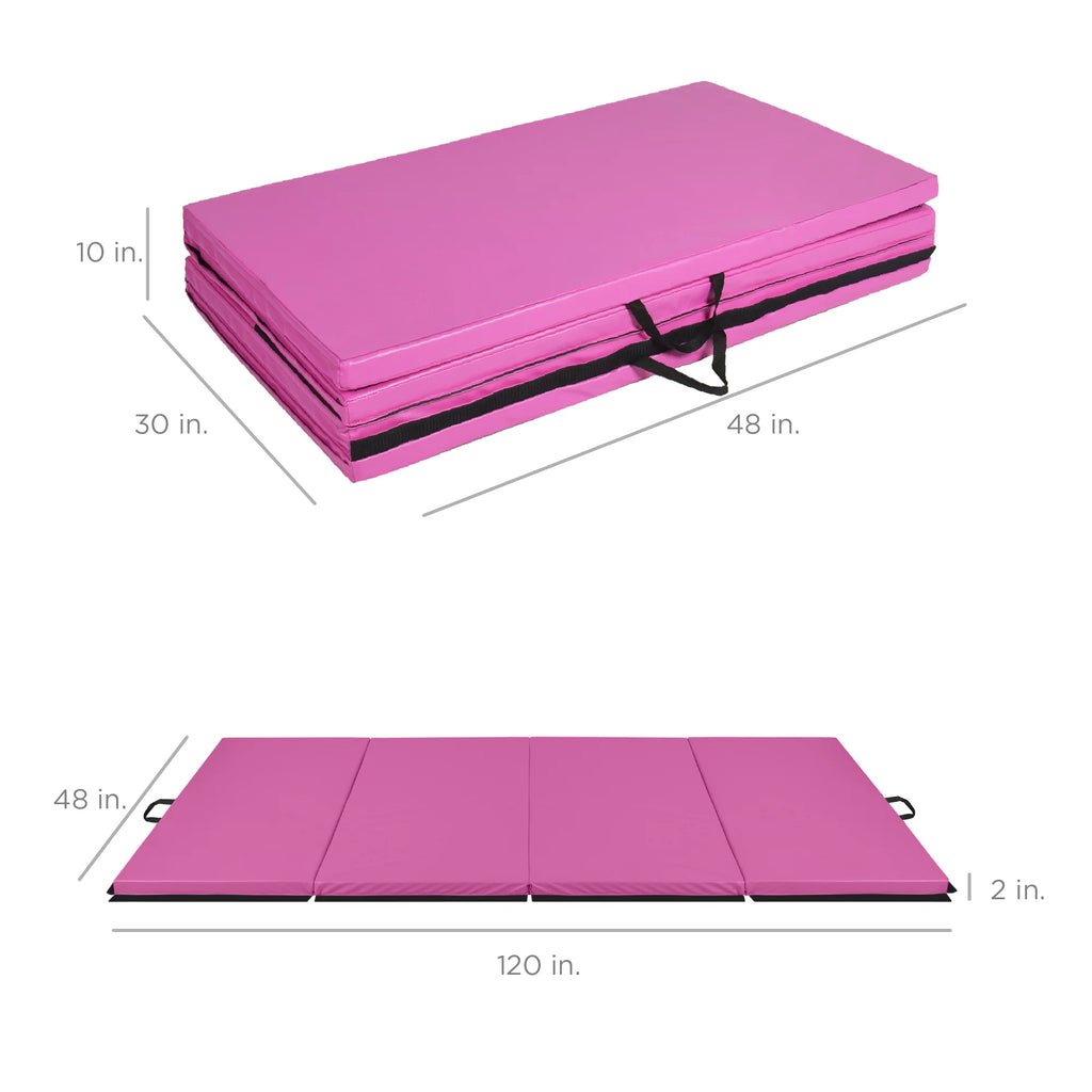 Pink 4-Panel Folding Gymnastics Mat M84335