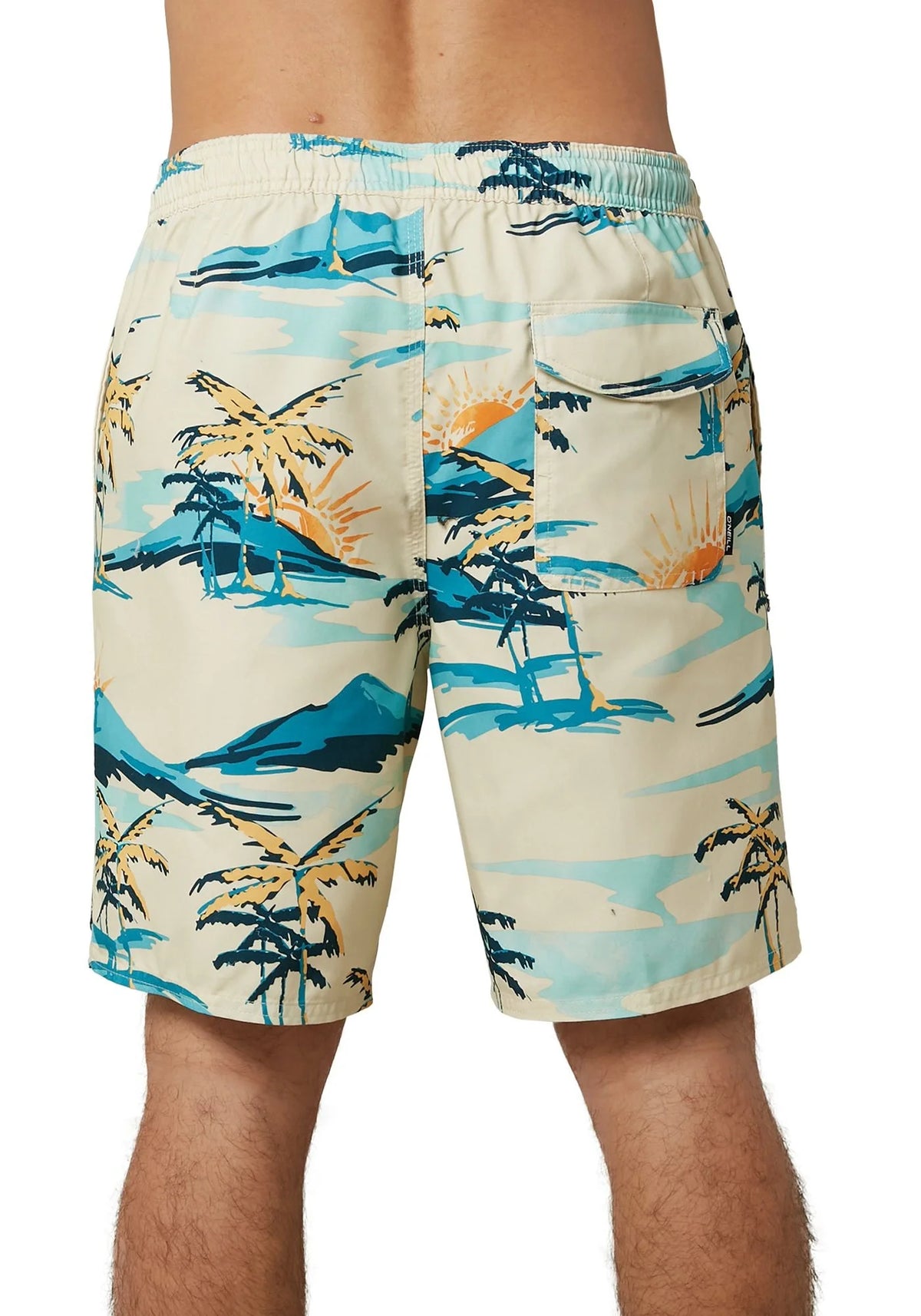 Bone Palm Trees Board Shorts I636