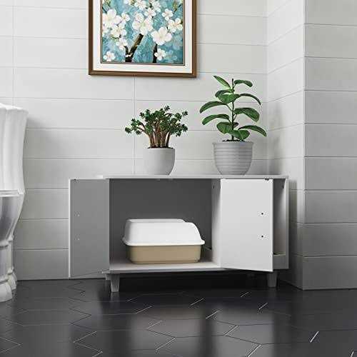 Cat Litter Box Enclosure with Scratch Pad I8269