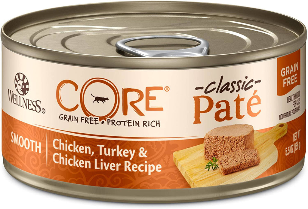 Grain-Free Pate Canned Cat Food, Chicken, Turkey & Chicken Liver, 5.5 oz Case of 24 O408