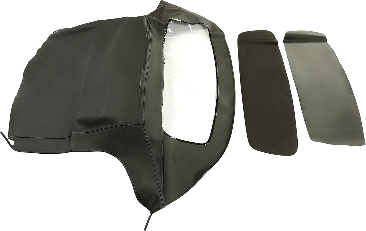 Cabrio Convertible Soft Top Roof with Plastic Window Black H469