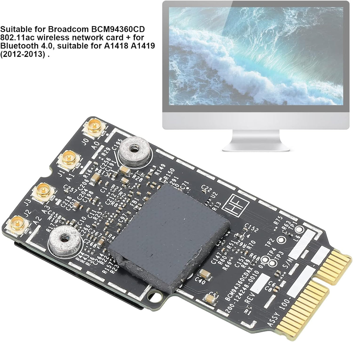 Wireless Network Card Bluetooth4.0 PCIE Mini WLAN Pack of 2 R191236