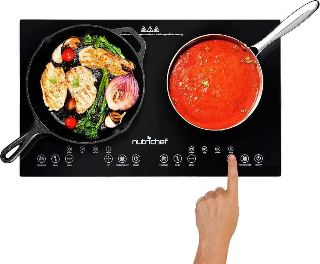 Portable 120V Dual Induction Cooktop with Kids Safety Lock G194797