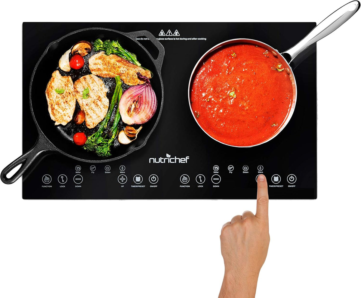 Portable 120V Dual Induction Cooktop with Kids Safety Lock G194797