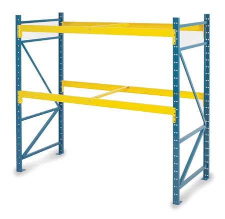 Blue Pallet Rack Upright Frame F2446