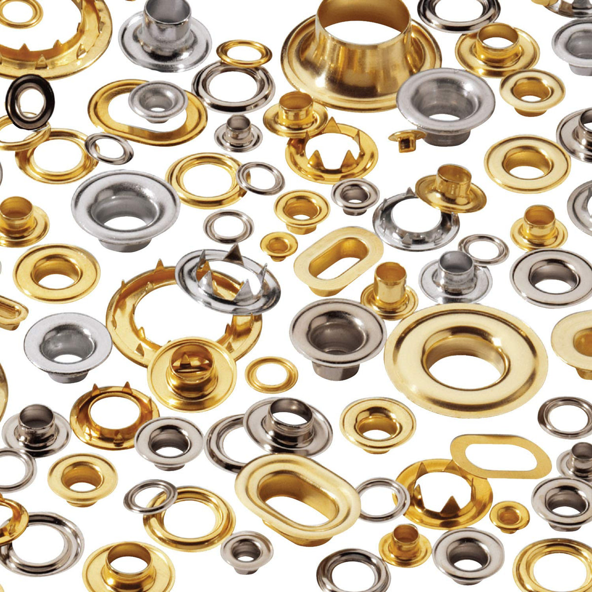 Self-Piercing Grommet and Washer Brass #3 Set (300 Pieces) Pack of 2 D9438