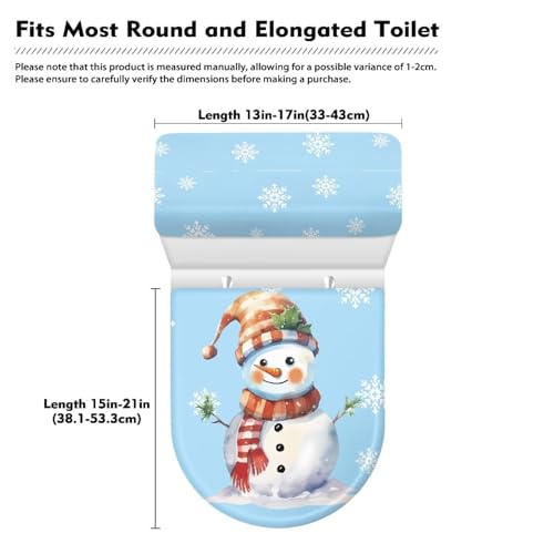 Christmas Toilet Seat Cover Set Elongated Toilet Lid Cover Z3561