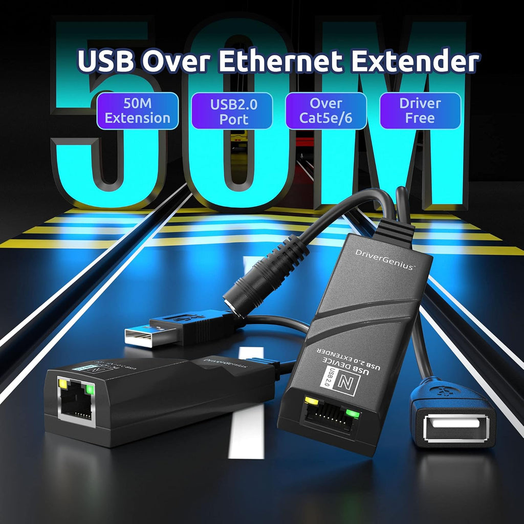 USB 2.0 Ethernet Extender Over Cat5e/Cat6/CAT7 T63487