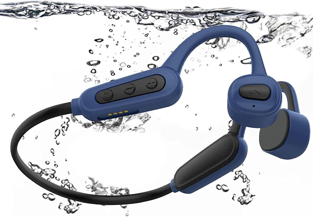 IPX8 Waterproof Bone Conduction Open Ear Headphones with 16G Memory Grey W354471