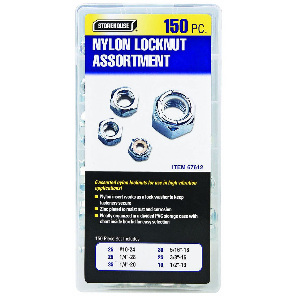 Nylon Locknut Set, 150 Piece D1801