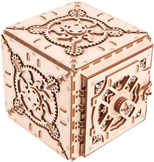 3D Mechanical Treasure Box Wooden Puzzles Pack of 2 H543310