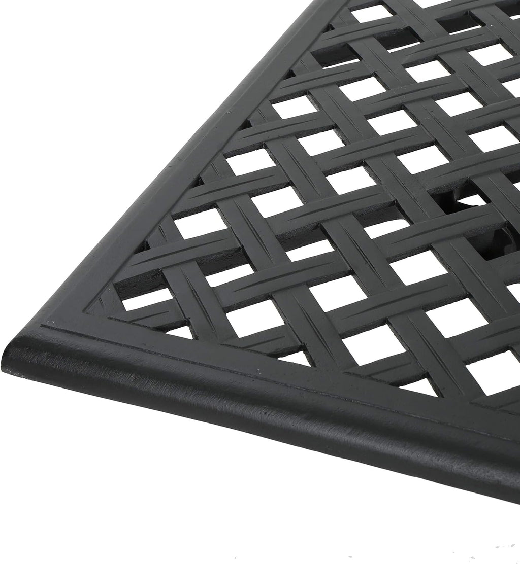 Black Sand Cast Aluminum Rectangle Table P488