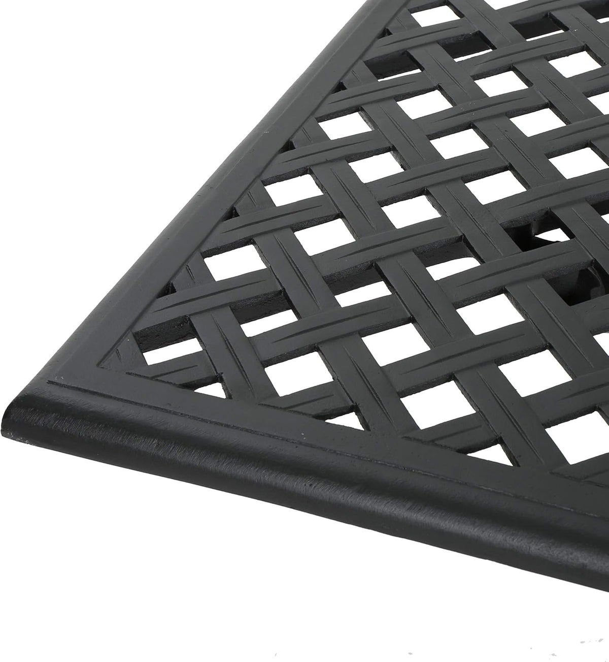Black Sand Cast Aluminum Rectangle Table P488