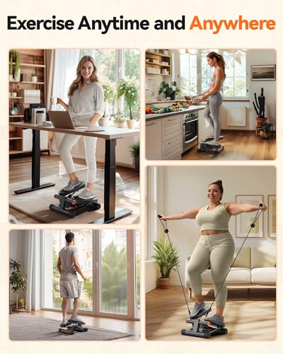 Mini Stepper with Resistance Bands and LCD Monitor P8757