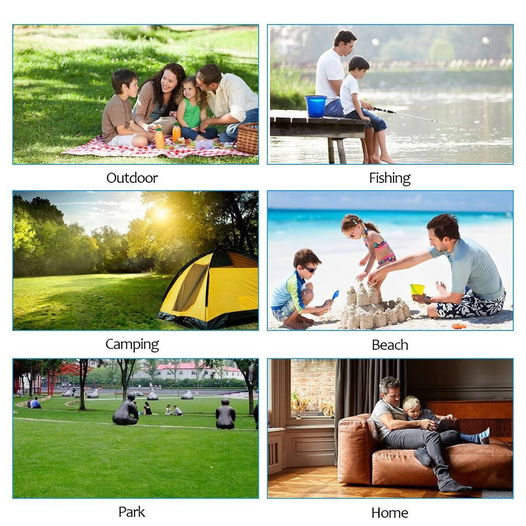 Collapsible Swivel Camping Chair - Blue W777