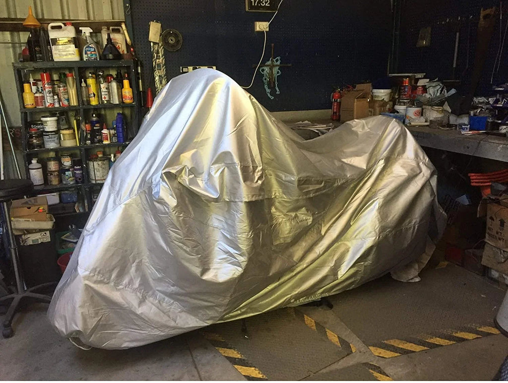 Motorcycle Cover with Reinforced Securing Straps and Storage Bag F65257