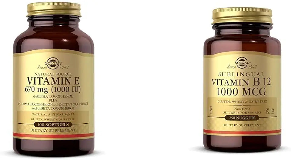 Vitamin E 670 mg 100 Softgels and Vitamin B12 1000 mcg 250 Nuggets P745158