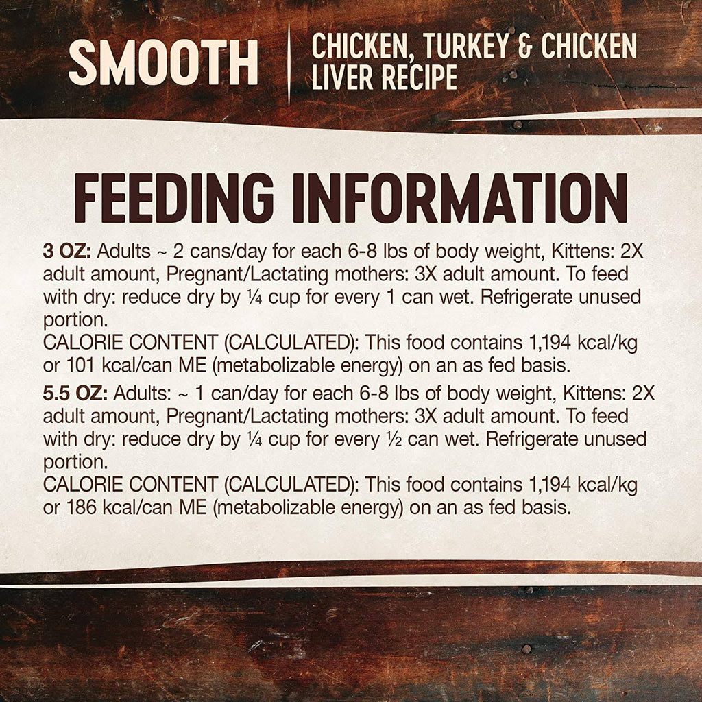 Grain-Free Pate Canned Cat Food, Chicken, Turkey & Chicken Liver, 5.5 oz Case of 24 O408