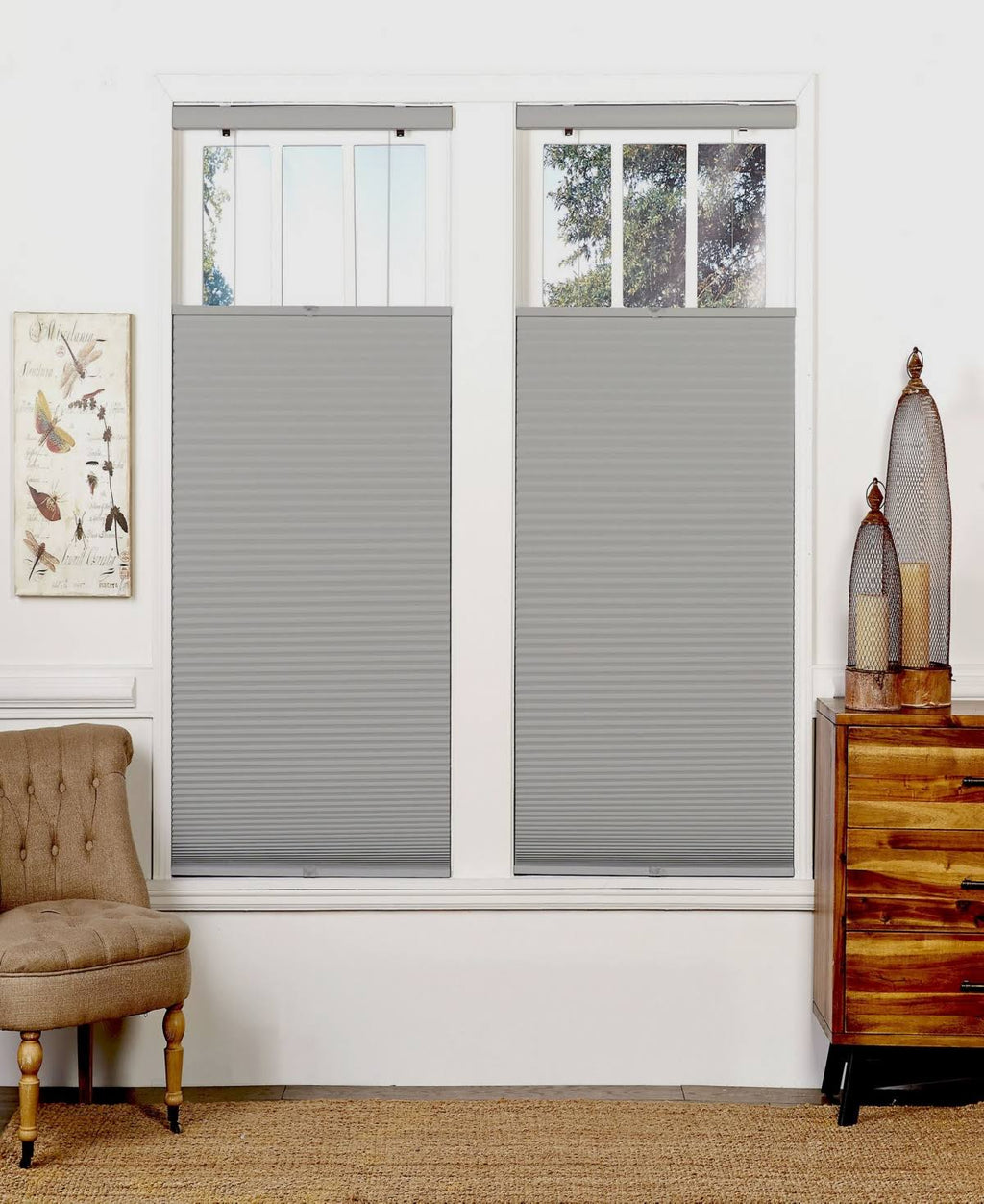 White Top Down Bottom Up Cordless Shade G63615