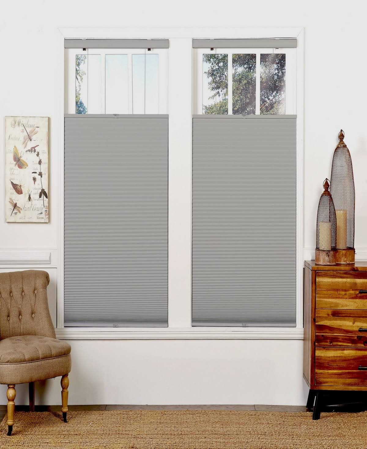 White Top Down Bottom Up Cordless Shade G63615