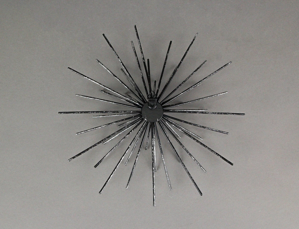 Silver Finish Metal Star Burst Wall Décor Set of 6 E146118