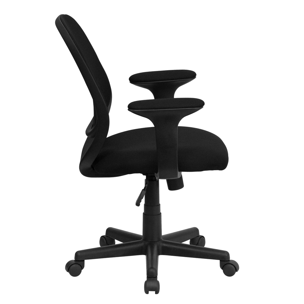 Black Mesh Mid-Back Office Chair with Arms B944