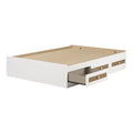 White Full Bed with 3 Drawers X863490