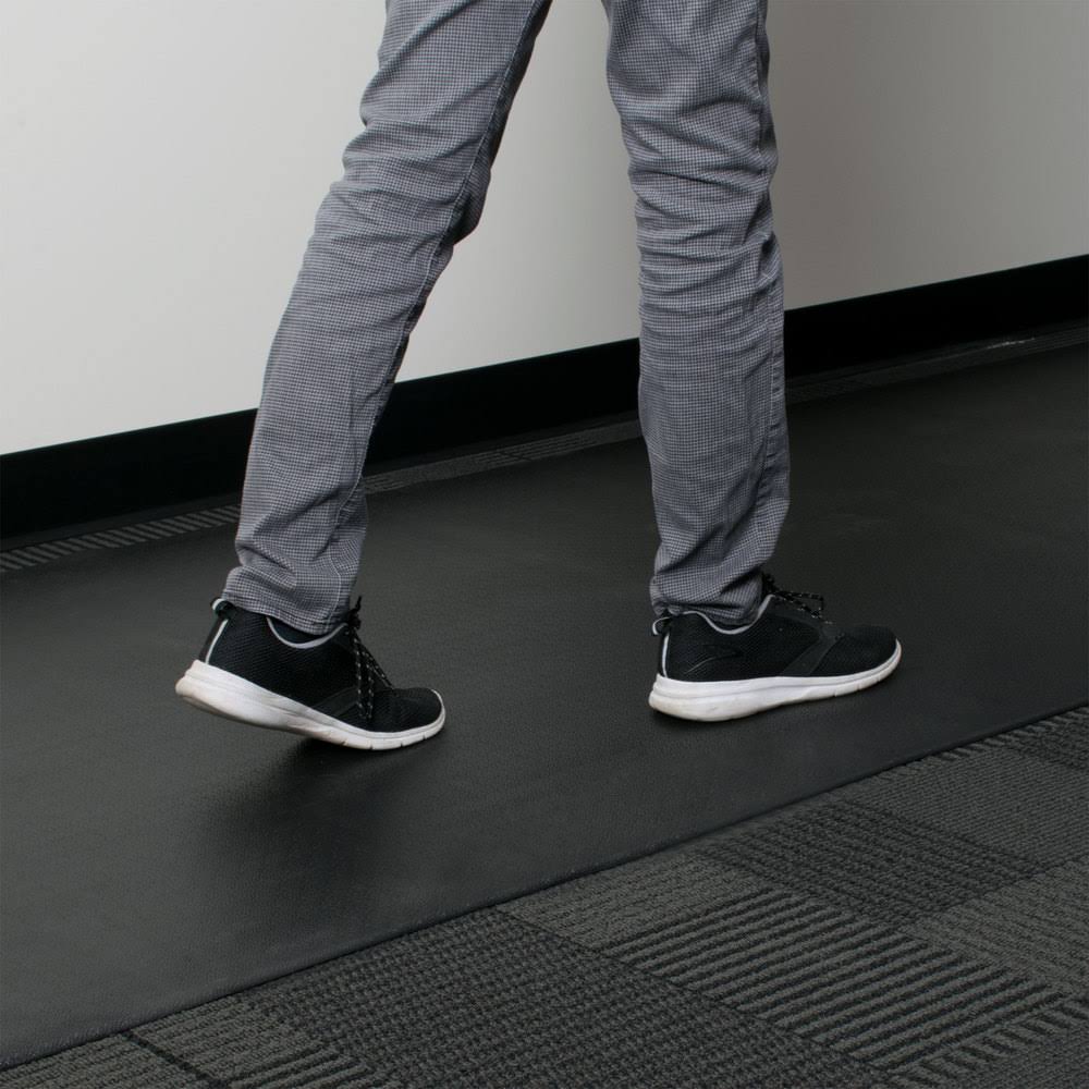 Black Vinyl Carpet Protection Runner Mat, 60 ft Roll N8480