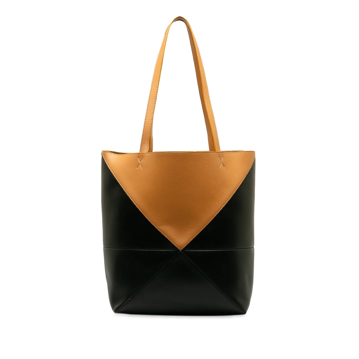 Pre-Owned Calf Leather Black Tote Bag Z6619