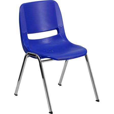 Navy Ergonomic Shell Stack Chair with Chrome Frame C8977