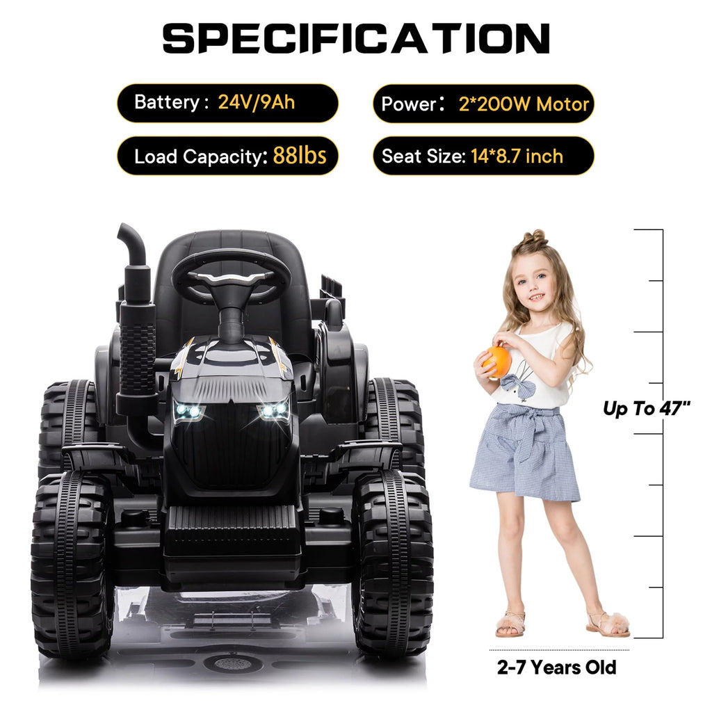 24V Ride on Tractor with Trailer Z593