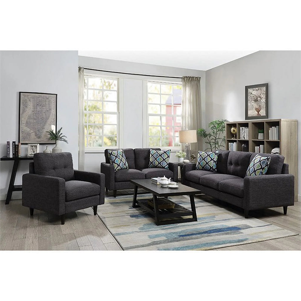 Grey 3-piece Living Room Set W9616