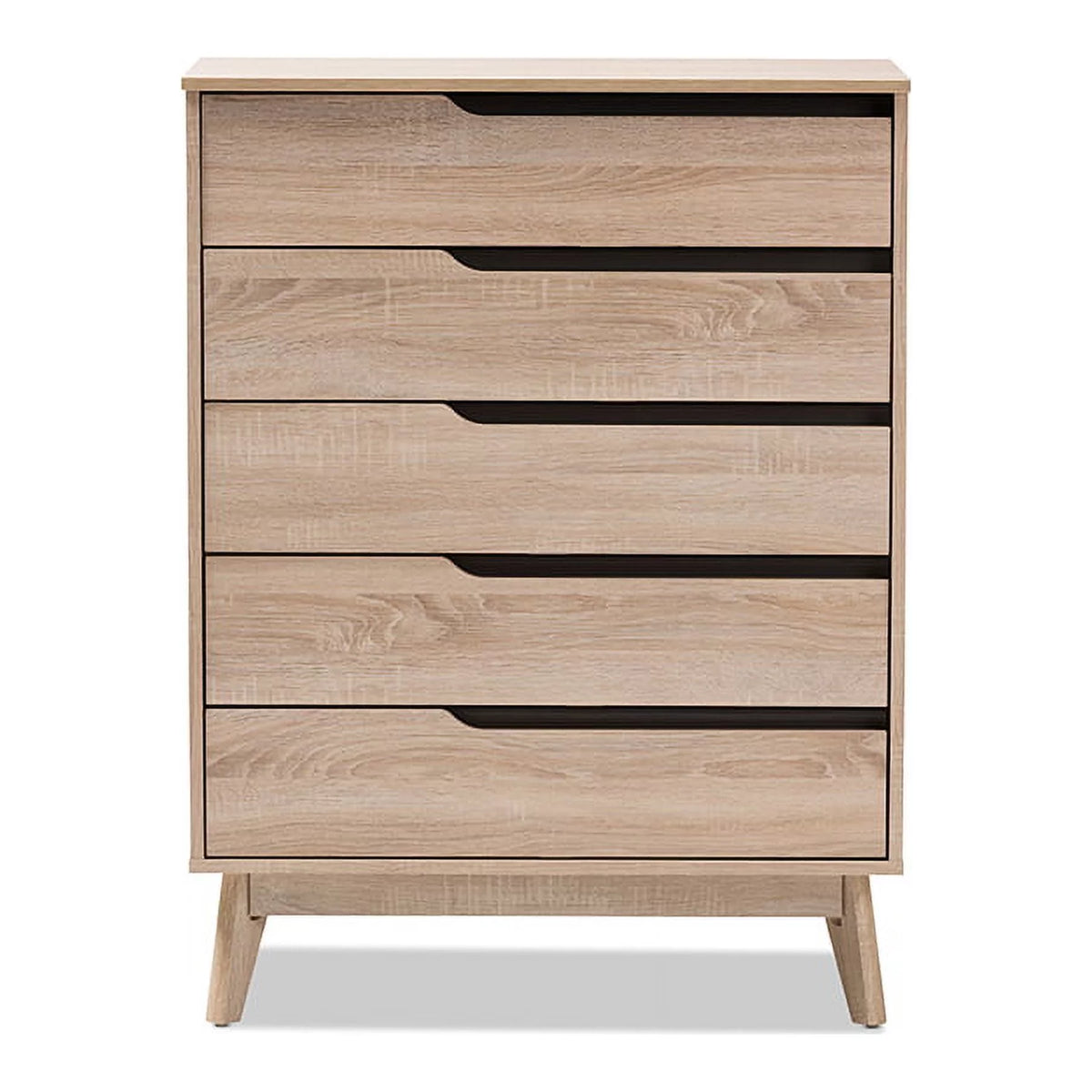 Oak and Grey Wood 5-Drawer Chest U46739