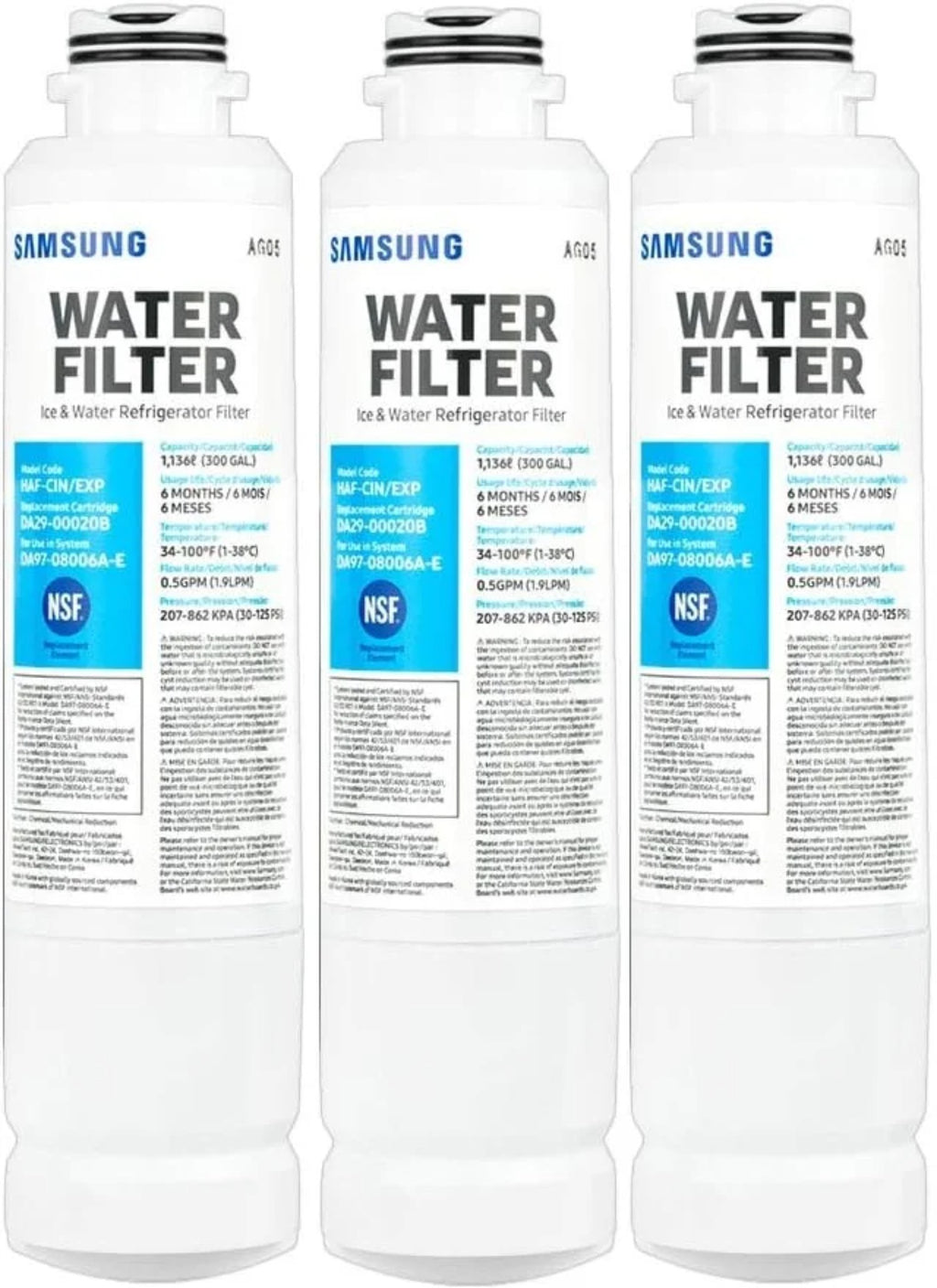 3 Pack Refrigerator Water Filter B5775
