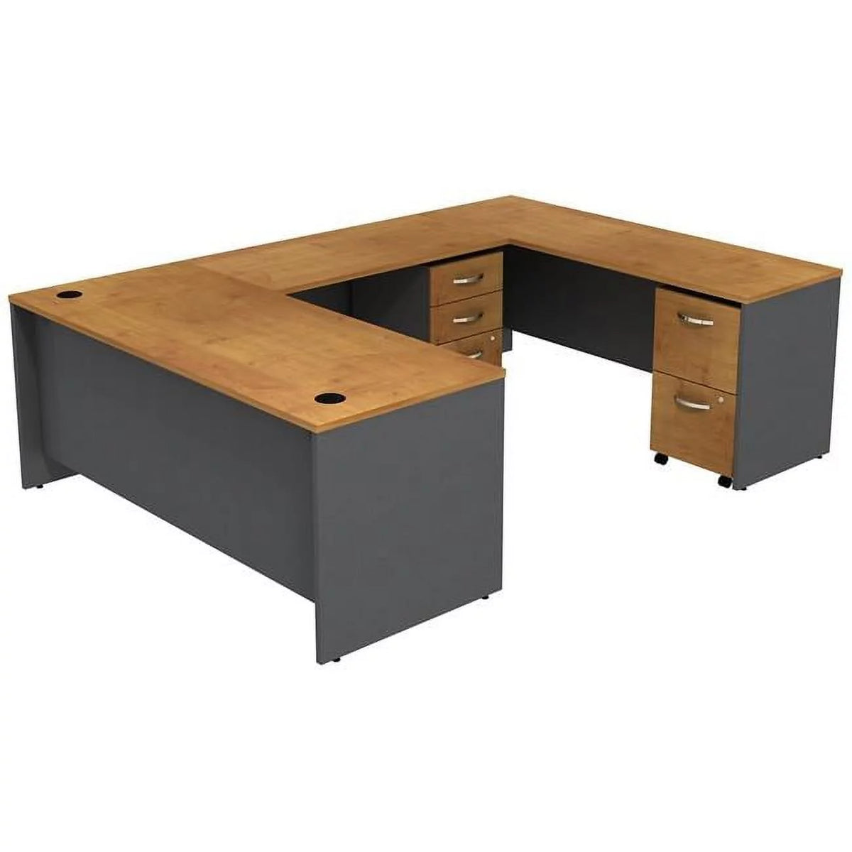 U-Shaped Desk with 2 Mobile Pedestals O8401
