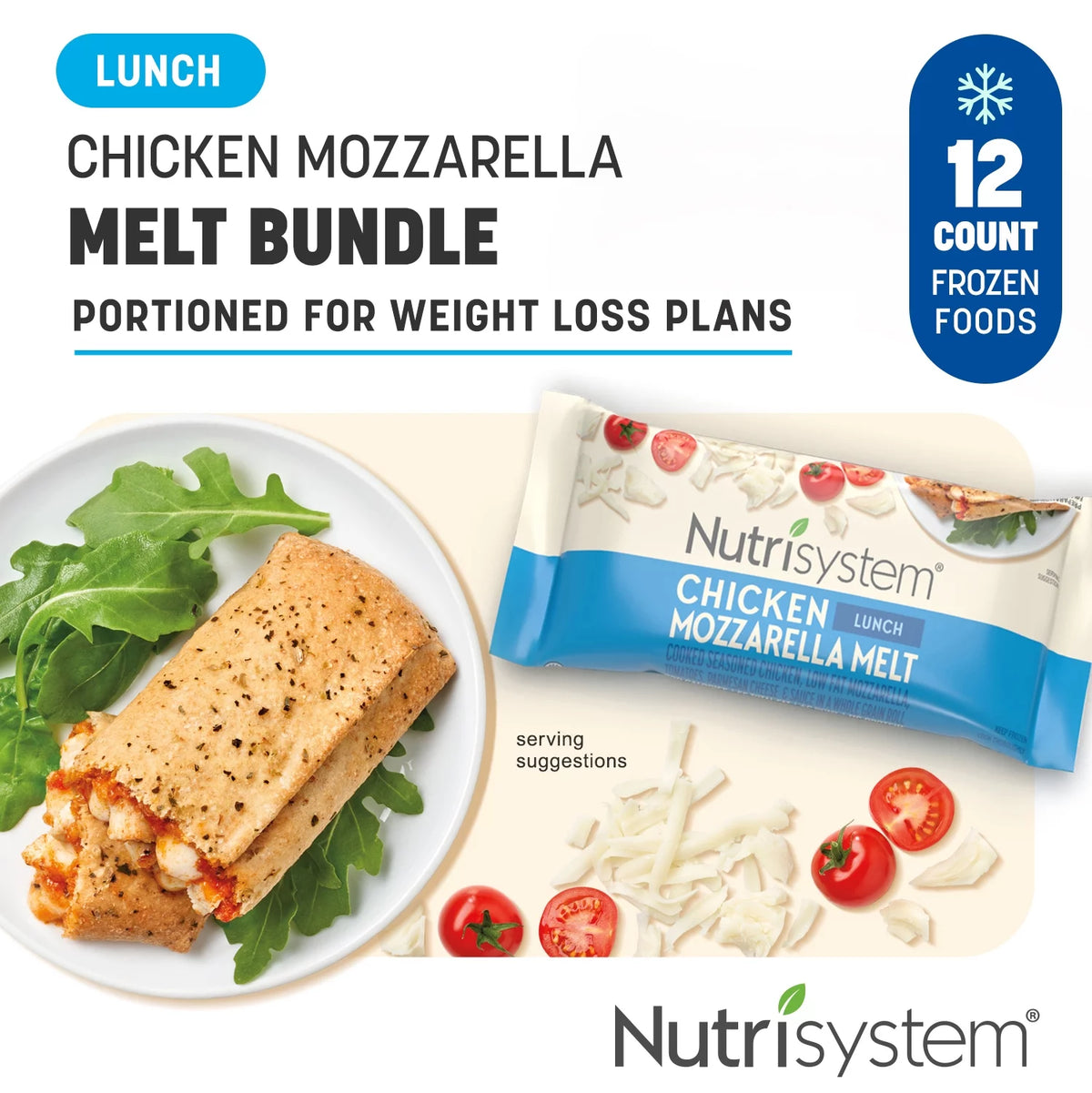 Frozen Chicken Mozzarella Lunch Melt 12 Count S184