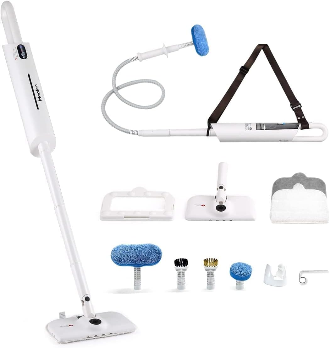 12-in-1 Floor Steam Cleaner with LCD Temperature Digital Display W474748