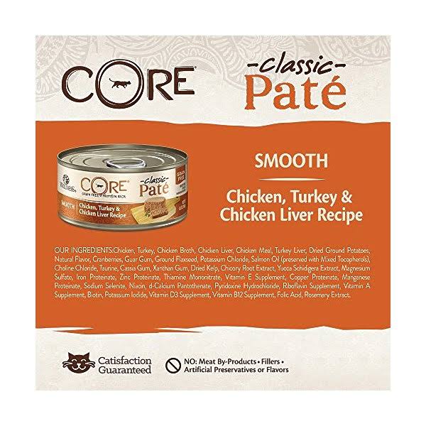 Grain-Free Pate Canned Cat Food, Chicken, Turkey & Chicken Liver, 5.5 oz Case of 24 O408
