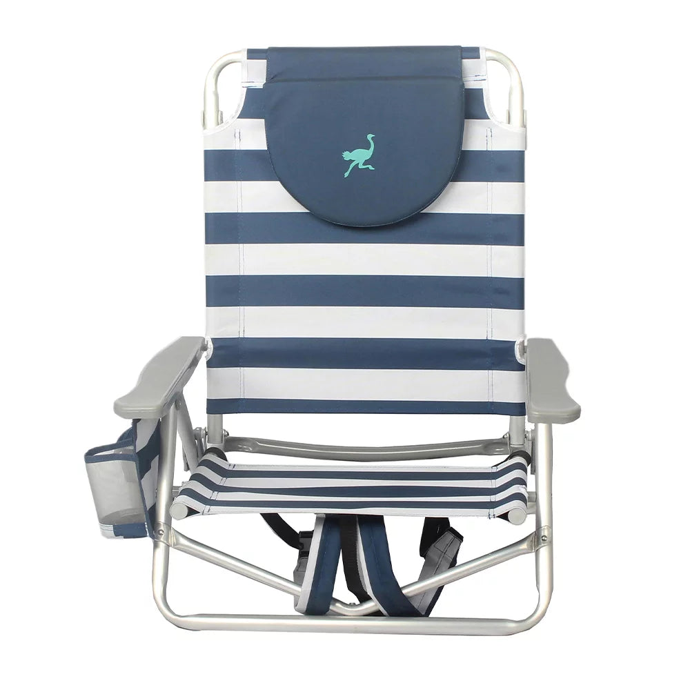 Stripe Outdoor Beach Lounge Recliner Q5763