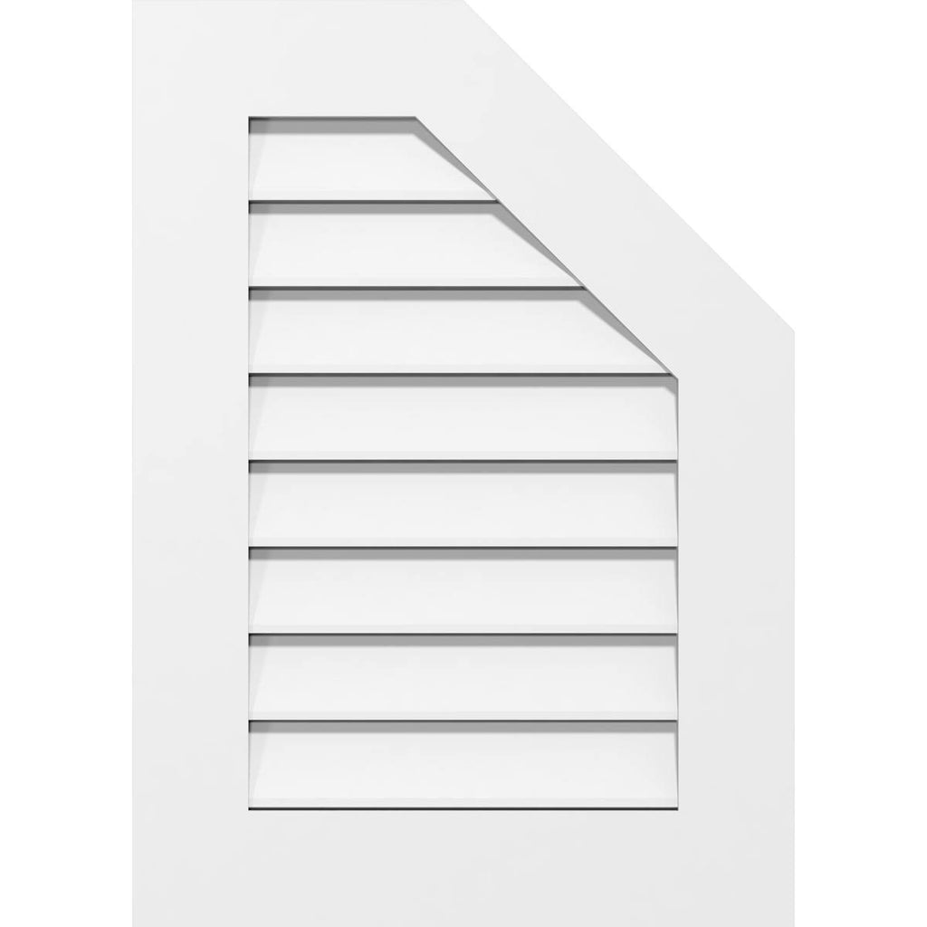 Half Octagon Top Right Surface Mount PVC Gable Vent U9484