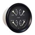 4 in 1 Gauge 85 mm Black Dial White Pointer I93222