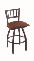 Pewter Swivel Stool with Adobe Seat X293830