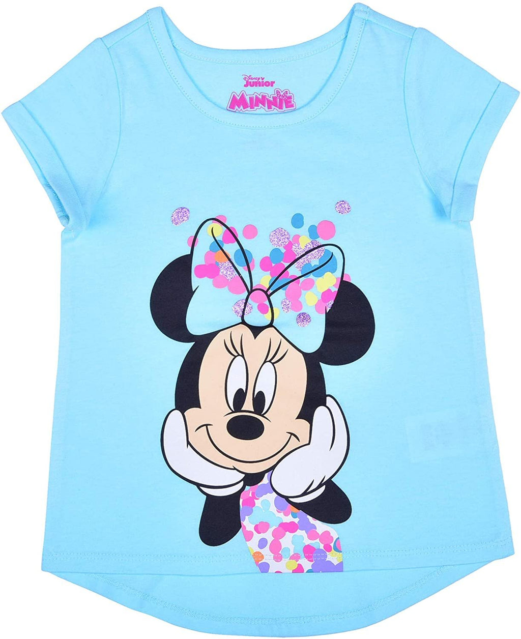 Girl's 2-Pack Minnie Mouse Tee Shirt and Capri Leggings Set, Size 6X Aqua O64867