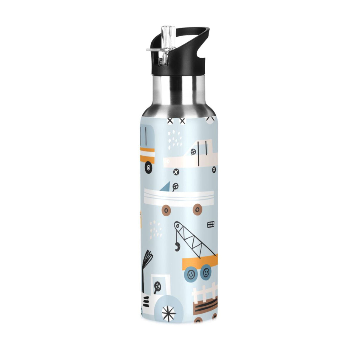 Blue Truck Stainless Steel Water Bottle with Straw Lid 20 OZ C4587