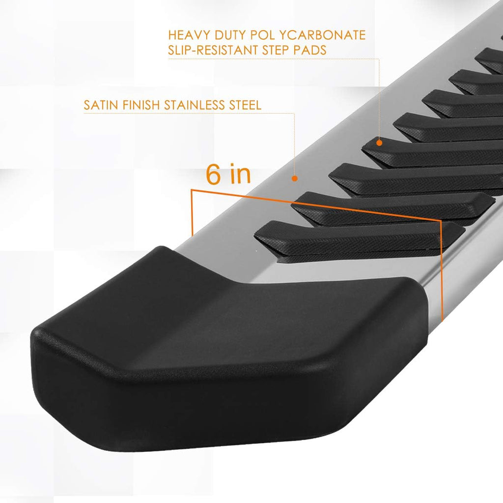 6 Inch Stainless Chrome Running Boards Side Step Bars P20679