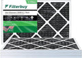 16x24x1 MERV 8 Pleated HVAC AC Furnace Filters with Activated Carbon (4-Pack, Black) G386718
