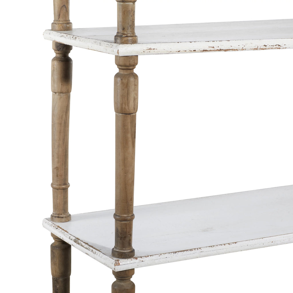White Wood 5-Tier Shelving Unit F625
