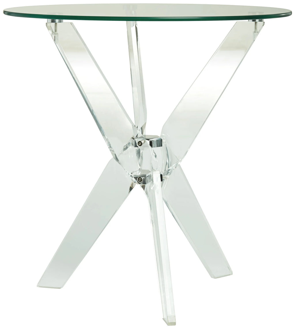 Clear Round Acrylic Accent Table 22" Wide B799