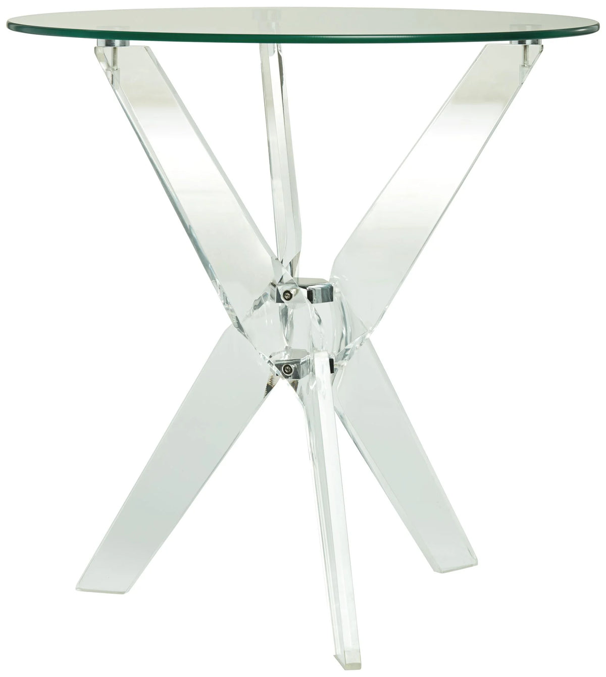 Clear Round Acrylic Accent Table 22" Wide B799